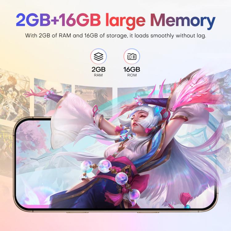 A88 / i16 Pro Max, 2GB+16GB, 6.6 inch Android 8.1 MTK6580A Quad Core, OTG, Network: 3G, Dual SIM, Plug:US Plug(Titanium Black) -  by buy2fix | Online Shopping UK | buy2fix