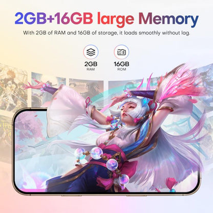 A88 / i16 Pro Max, 2GB+16GB, 6.6 inch Android 8.1 MTK6580A Quad Core, OTG, Network: 3G, Dual SIM, Plug:US Plug(Desert Gold) -  by buy2fix | Online Shopping UK | buy2fix