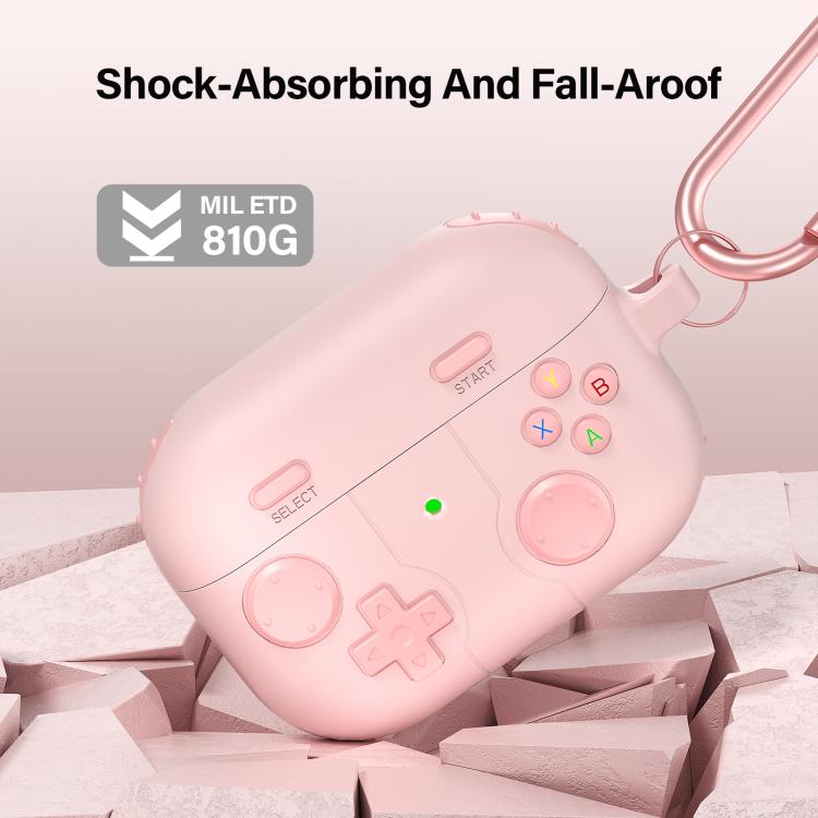 For AirPods Pro 2 Game Console Style Wireless Earphone Silicone Case(Pink) - For AirPods Pro 2 by buy2fix | Online Shopping UK | buy2fix