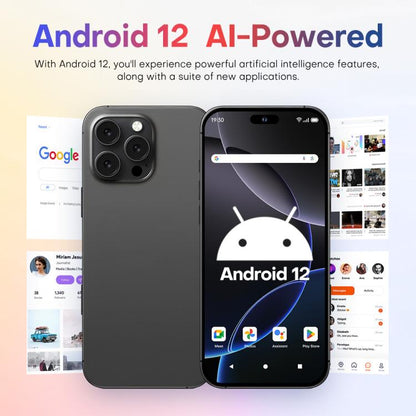 A88A / i16 Pro Max, 6GB+64GB, 6.6 inch Android 12 MTK6762 Helio G25 Octa Core, NFC, OTG, Network: 4G, Dual SIM, Plug:US Plug(Titanium Grey) -  by buy2fix | Online Shopping UK | buy2fix
