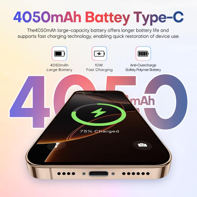 A88A / i16 Pro Max, 6GB+64GB, 6.6 inch Android 12 MTK6762 Helio G25 Octa Core, NFC, OTG, Network: 4G, Dual SIM, Plug:US Plug(Titanium Black) -  by buy2fix | Online Shopping UK | buy2fix