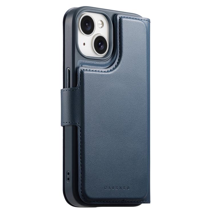For iPhone 14 / 13 CaseNeo Finger Grip Strap MagSafe Leather Phone Case(Blue) - iPhone 14 Cases by CaseNeo | Online Shopping UK | buy2fix