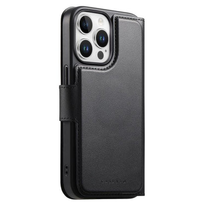 For iPhone 14 Pro CaseNeo Finger Grip Strap MagSafe Leather Phone Case(Black) - iPhone 14 Pro Cases by CaseNeo | Online Shopping UK | buy2fix