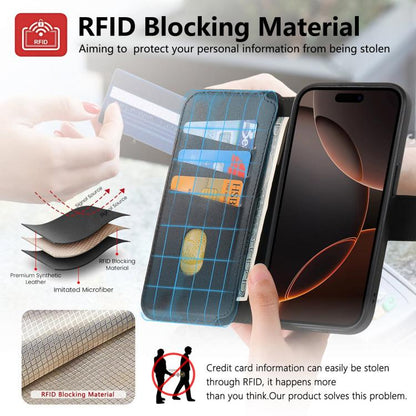 For iPhone 14 Pro Max CaseNeo Finger Grip Strap MagSafe Leather Phone Case(Black) - iPhone 14 Pro Max Cases by CaseNeo | Online Shopping UK | buy2fix