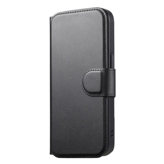For iPhone 12 / 12 Pro CaseNeo Finger Grip Strap MagSafe Leather Phone Case(Black) - iPhone 12 / 12 Pro Cases by CaseNeo | Online Shopping UK | buy2fix