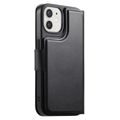 For iPhone 12 / 12 Pro CaseNeo Finger Grip Strap MagSafe Leather Phone Case(Black) - iPhone 12 / 12 Pro Cases by CaseNeo | Online Shopping UK | buy2fix
