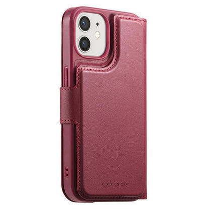 For iPhone 12 / 12 Pro CaseNeo Finger Grip Strap MagSafe Leather Phone Case(Red) - iPhone 12 / 12 Pro Cases by CaseNeo | Online Shopping UK | buy2fix