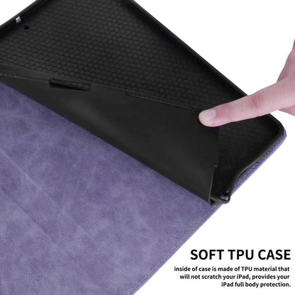 For iPad 11th 2025 / 10th 2022 Rhombus Embossed Leather Smart Tablet Case(Purple) - iPad 2025 / 2022 Cases by buy2fix | Online Shopping UK | buy2fix