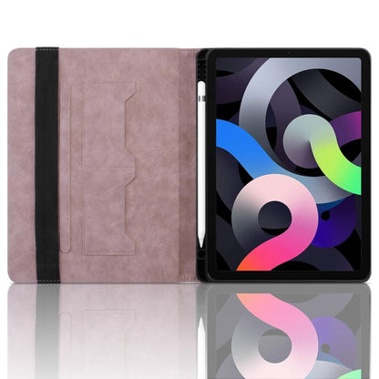 For iPad Air 11 2025 / 2024 Rhombus Embossed Leather Smart Tablet Case(Pink) - iPad Air 11 2025 / 2024 Cases by buy2fix | Online Shopping UK | buy2fix