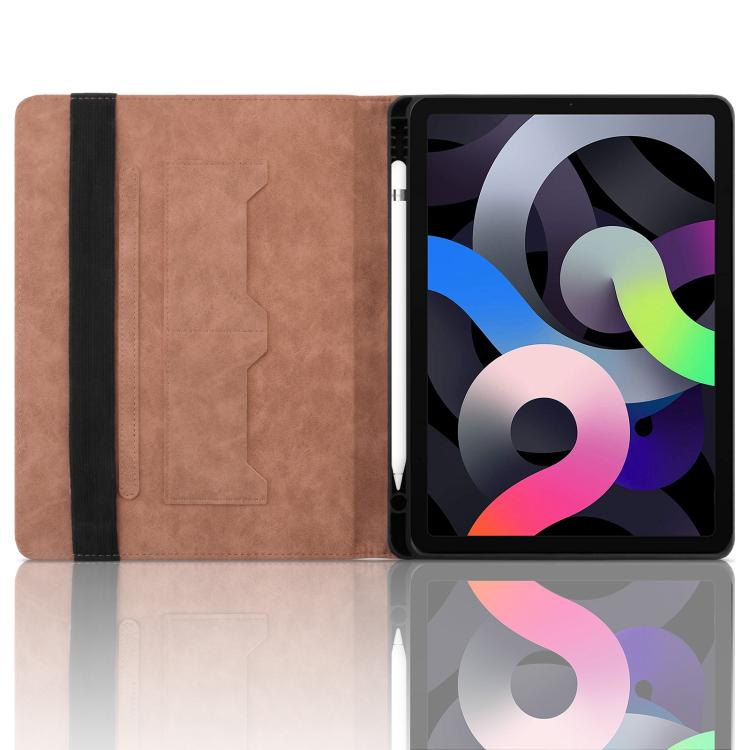 For iPad Air 11 2025 / 2024 Rhombus Embossed Leather Smart Tablet Case(Brown) - iPad Air 11 2025 / 2024 Cases by buy2fix | Online Shopping UK | buy2fix