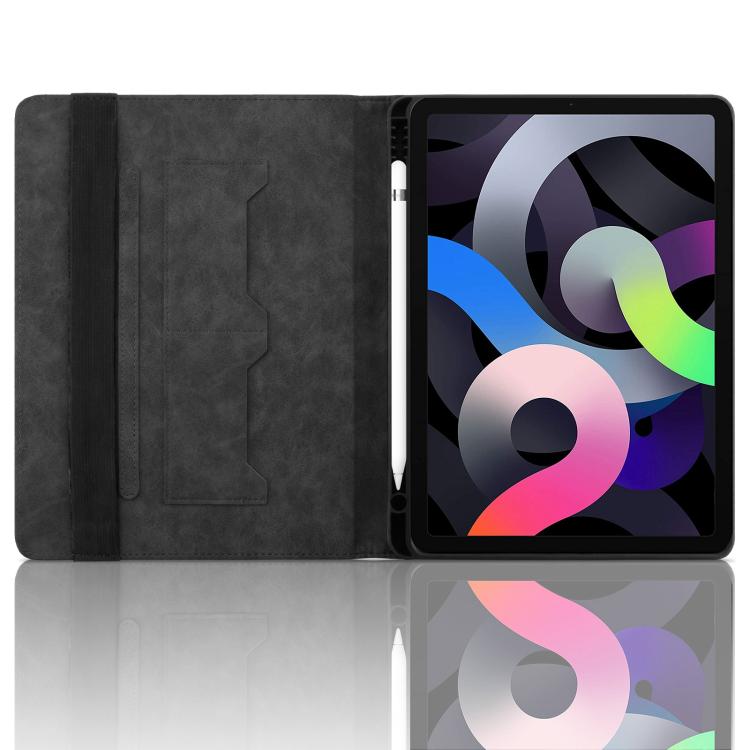 For iPad Air 11 2025 / 2024 Rhombus Embossed Leather Smart Tablet Case(Black) - iPad Air 11 2025 / 2024 Cases by buy2fix | Online Shopping UK | buy2fix