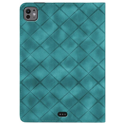 For iPad Pro 11 2024 Rhombus Embossed Leather Smart Tablet Case(Green) - iPad Pro 11 2024 Cases by buy2fix | Online Shopping UK | buy2fix