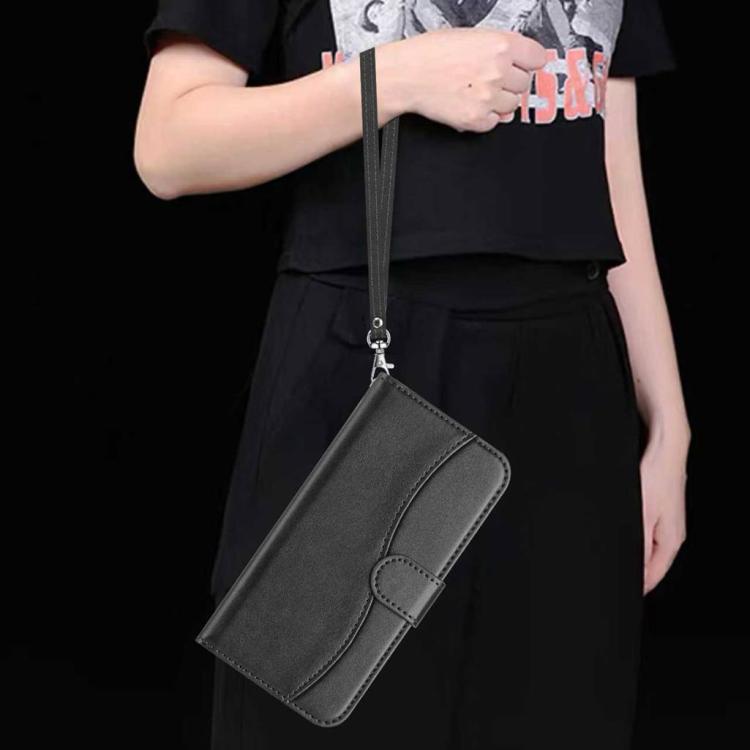 For iPhone Air Dual-Folded S-shape Leather Phone Case(Black) - iPhone Air Cases by buy2fix | Online Shopping UK | buy2fix