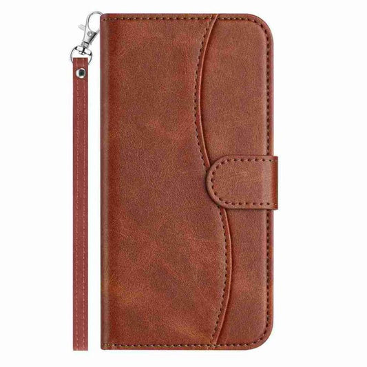 For iPhone Air Dual-Folded S-shape Leather Phone Case(Coffee) - iPhone Air Cases by buy2fix | Online Shopping UK | buy2fix