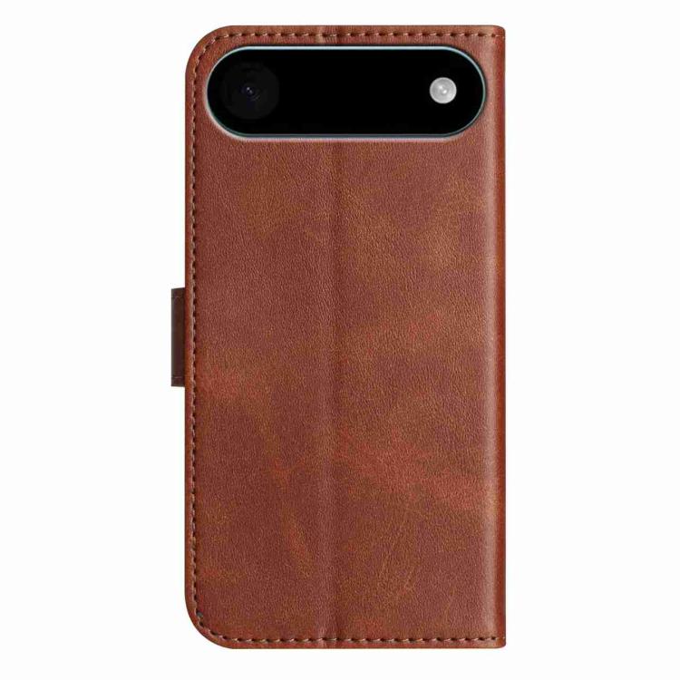 For iPhone Air Dual-Folded S-shape Leather Phone Case(Coffee) - iPhone Air Cases by buy2fix | Online Shopping UK | buy2fix