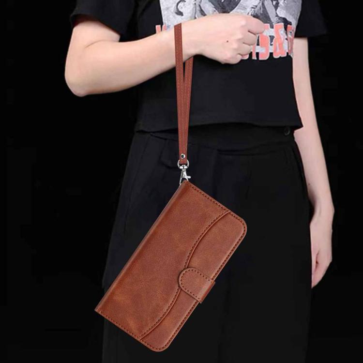 For iPhone Air Dual-Folded S-shape Leather Phone Case(Coffee) - iPhone Air Cases by buy2fix | Online Shopping UK | buy2fix