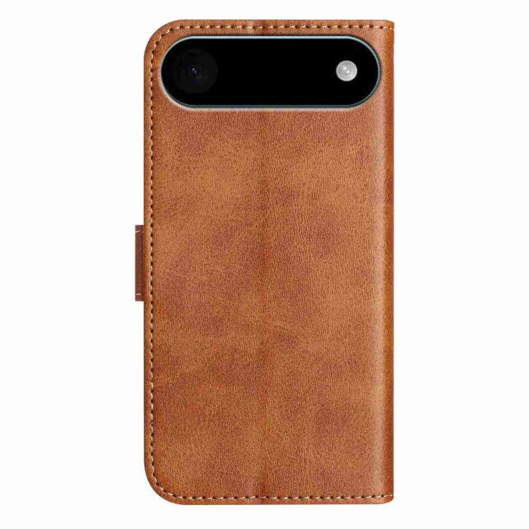 For iPhone Air Dual-Folded S-shape Leather Phone Case(Brown) - iPhone Air Cases by buy2fix | Online Shopping UK | buy2fix