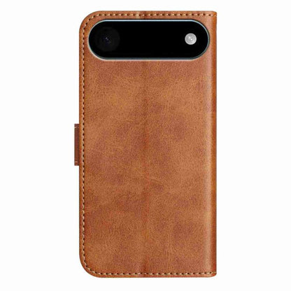 For iPhone Air Dual-Folded S-shape Leather Phone Case(Brown) - iPhone Air Cases by buy2fix | Online Shopping UK | buy2fix