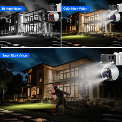 SriHome SH055B 8MP HD Multi-lens Super Wide Angle Panoramic PTZ Dome Camera(US Plug) - Dome Camera by SriHome | Online Shopping UK | buy2fix