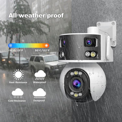 SriHome SH055B 8MP HD Multi-lens Super Wide Angle Panoramic PTZ Dome Camera(US Plug) - Dome Camera by SriHome | Online Shopping UK | buy2fix