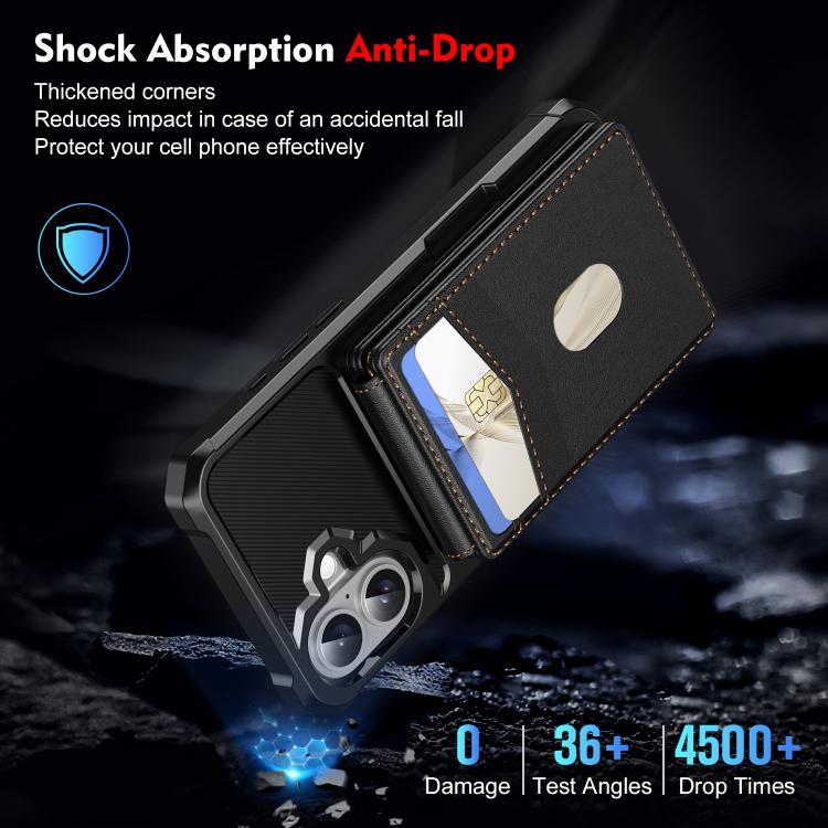 For iPhone 16 2-in-1 Magnetic Wallet MagSafe Leather Back Phone Case(Black) - iPhone 16 Cases by buy2fix | Online Shopping UK | buy2fix