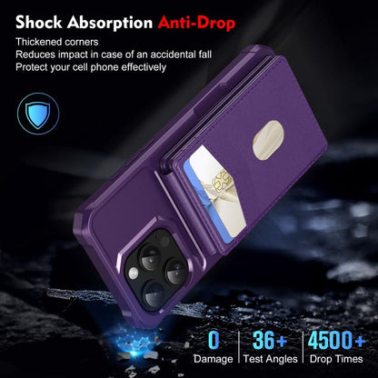 For iPhone 15 2-in-1 Magnetic Wallet MagSafe Leather Back Phone Case(Purple) - iPhone 15 Cases by buy2fix | Online Shopping UK | buy2fix
