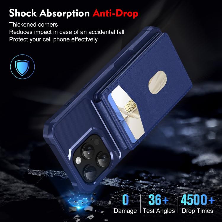 For iPhone 13 Pro Max 2-in-1 Magnetic Wallet MagSafe Leather Back Phone Case(Blue) - iPhone 13 Pro Max Cases by buy2fix | Online Shopping UK | buy2fix