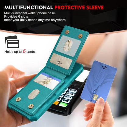 For iPhone 12 Pro Max 2-in-1 Magnetic Wallet MagSafe Leather Back Phone Case(Green) - iPhone 12 Pro Max Cases by buy2fix | Online Shopping UK | buy2fix