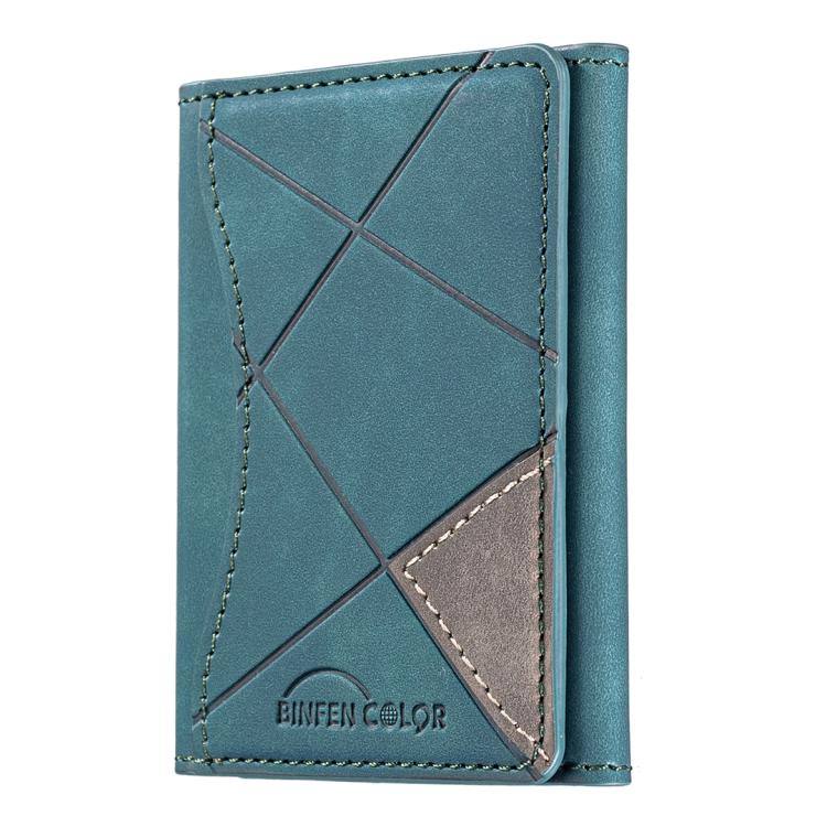 Prismatic Leather Horizontal Magnetic Wallet Card Bag Case(Green) - Adhesive Card Holders by buy2fix | Online Shopping UK | buy2fix