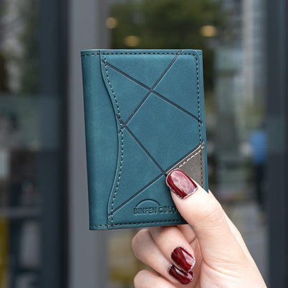 Prismatic Leather Horizontal Magnetic Wallet Card Bag Case(Green) - Adhesive Card Holders by buy2fix | Online Shopping UK | buy2fix