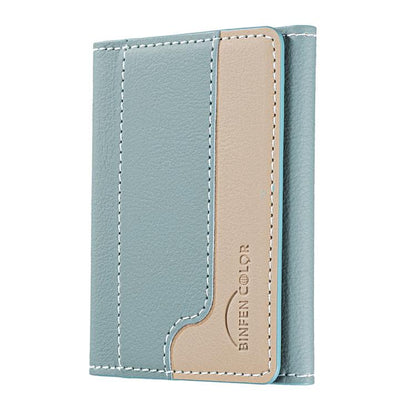 Color Matching Leather Horizontal Magnetic Wallet Card Bag Case(Green) - Adhesive Card Holders by buy2fix | Online Shopping UK | buy2fix