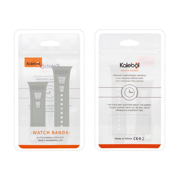 For Apple Watch 46mm / 49mm / 45mm / 44mm Kalebol Honeycomb TPU Titanium Mesh Strap(Orange Titanium Net) - Watch Bands by Kalebol | Online Shopping UK | buy2fix