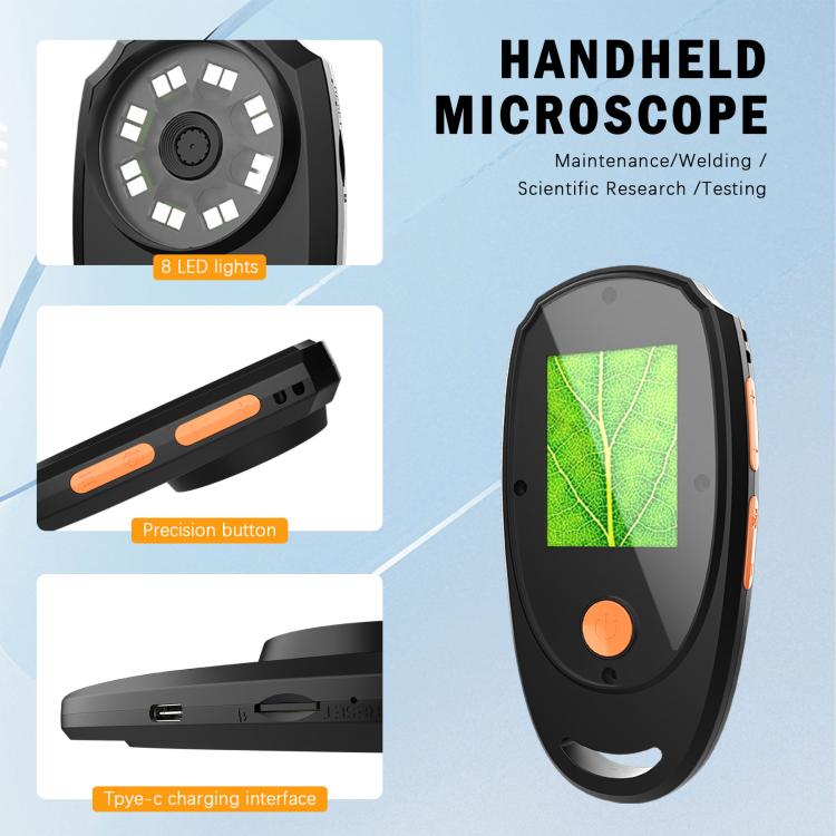 CPL-05-0011 2MP 2 inch HD Screen Handheld Digital Microscope 500X Magnification(Black) - Digital Microscope by buy2fix | Online Shopping UK | buy2fix
