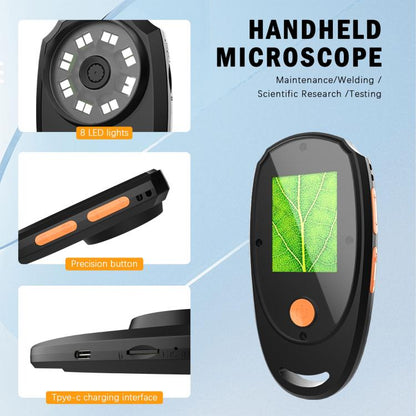 CPL-05-0011 2MP 2 inch HD Screen Handheld Digital Microscope 500X Magnification(Black) - Digital Microscope by buy2fix | Online Shopping UK | buy2fix