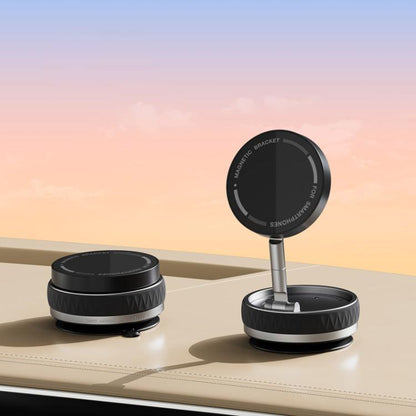 K10B Car Rotatable Vacuum Magnetic Foldable Phone Holder(Black) - Universal Car Holders by buy2fix | Online Shopping UK | buy2fix