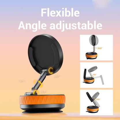 K10B Car Rotatable Vacuum Magnetic Foldable Phone Holder(Black) - Universal Car Holders by buy2fix | Online Shopping UK | buy2fix