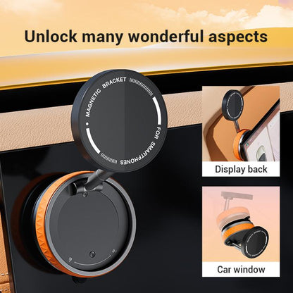 K10B Car Rotatable Vacuum Magnetic Foldable Phone Holder(White) - Universal Car Holders by buy2fix | Online Shopping UK | buy2fix