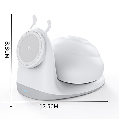 W11 Multifunctional Magnetic Wireless Charger with Night Light(White) - Wireless Charger by buy2fix | Online Shopping UK | buy2fix