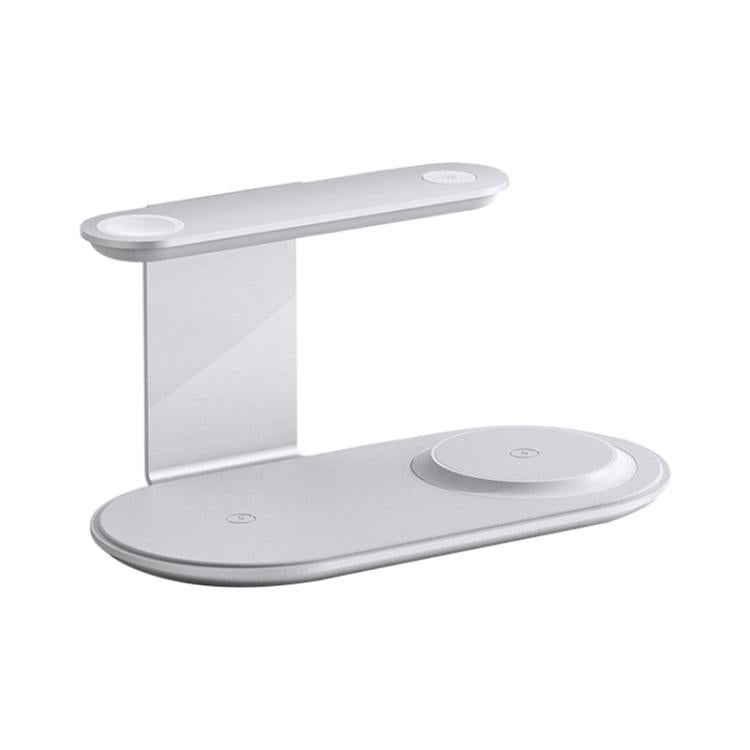 V2206 3 in 1 15W Wireless Charger with Night Light(Silver) - Wireless Charger by buy2fix | Online Shopping UK | buy2fix