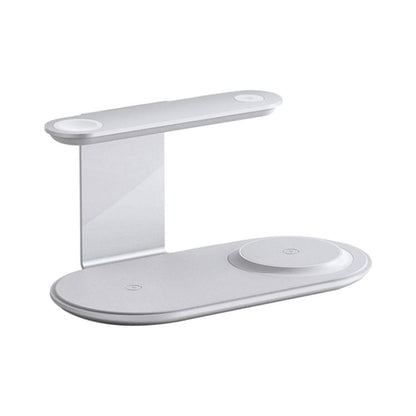 V2206 3 in 1 15W Wireless Charger with Night Light(Silver) - Wireless Charger by buy2fix | Online Shopping UK | buy2fix