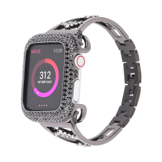 For Apple Watch 42mm / 41mm / 40mm / 38mm Kalebol Zirconia Watch Strap(Black) - Watch Bands by Kalebol | Online Shopping UK | buy2fix