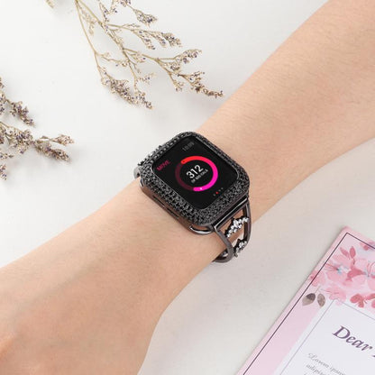 For Apple Watch 42mm / 41mm / 40mm / 38mm Kalebol Zirconia Watch Strap(Black) - Watch Bands by Kalebol | Online Shopping UK | buy2fix
