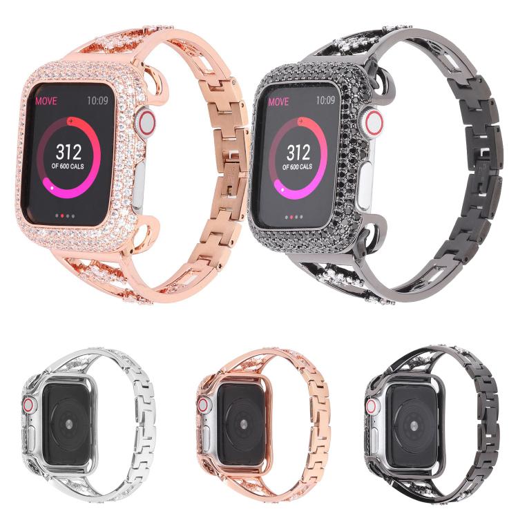 For Apple Watch 42mm / 41mm / 40mm / 38mm Kalebol Zirconia Watch Strap(Black) - Watch Bands by Kalebol | Online Shopping UK | buy2fix