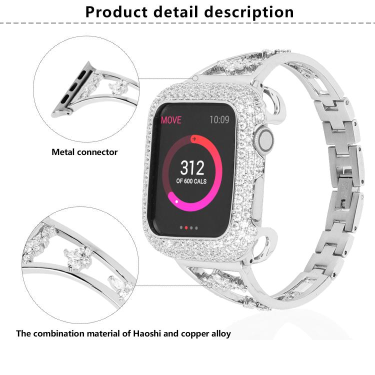 For Apple Watch 42mm / 41mm / 40mm / 38mm Kalebol Zirconia Watch Strap(Black) - Watch Bands by Kalebol | Online Shopping UK | buy2fix