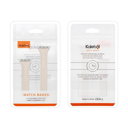 For Apple Watch 42mm / 41mm / 40mm / 38mm Kalebol Diamond Pattern Magnetic Buckle Leather Strap(Taupe) - Watch Bands by Kalebol | Online Shopping UK | buy2fix