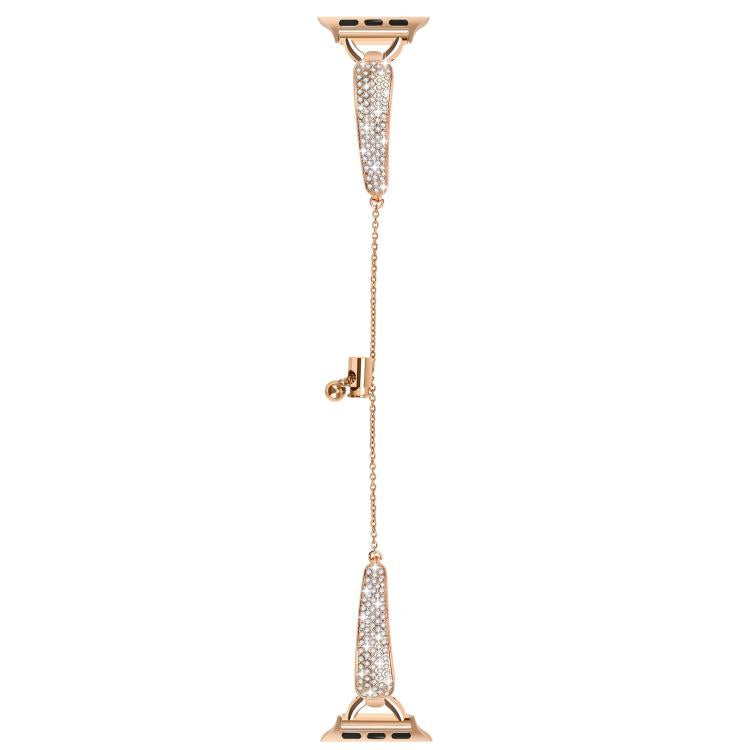For Apple Watch 42mm / 41mm / 40mm / 38mm Kalebol Stone Curved Zinc Alloy Strap(Rose Pink) - Watch Bands by Kalebol | Online Shopping UK | buy2fix