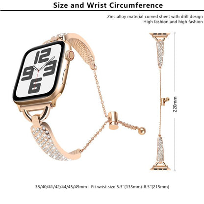 For Apple Watch 42mm / 41mm / 40mm / 38mm Kalebol Stone Curved Zinc Alloy Strap(Starlight) - Watch Bands by Kalebol | Online Shopping UK | buy2fix