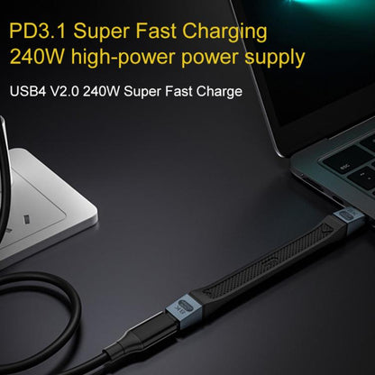240W 8K 80Gbps USB-C / Type-C to USB-C / Type-C For Thunderbolt 5 Full Function FPC Cable Data Cable(White) - USB-C & Type-C Cable by buy2fix | Online Shopping UK | buy2fix