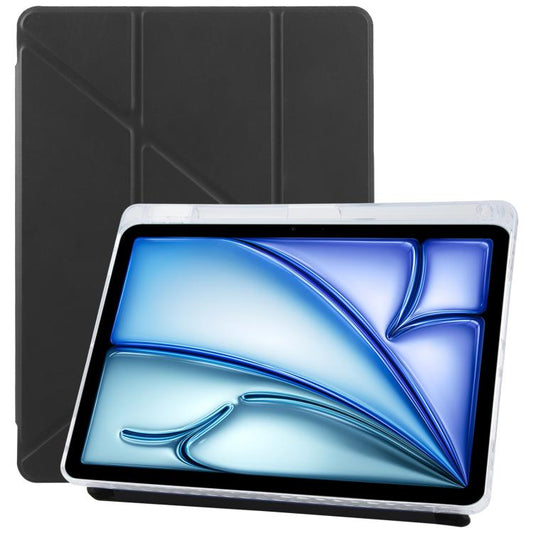 For iPad Air 11 2025 / 2024 ZGA Genre Series Y-Fold Leather Tablet Case with Pen Slot(Black) - iPad Air 11 2025 / 2024 Cases by ZGA | Online Shopping UK | buy2fix