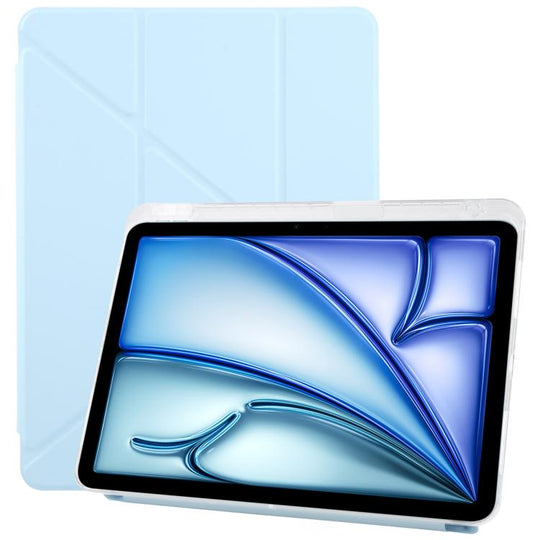 For iPad Air 13 2026 / 2025 / 2024 ZGA Genre Series Y-Fold Leather Tablet Case with Pen Slot(Blue)